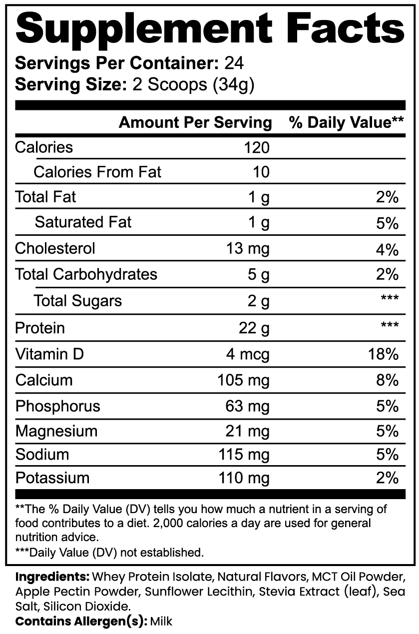 Advanced Protein 100% Whey Isolate (Vanilla)