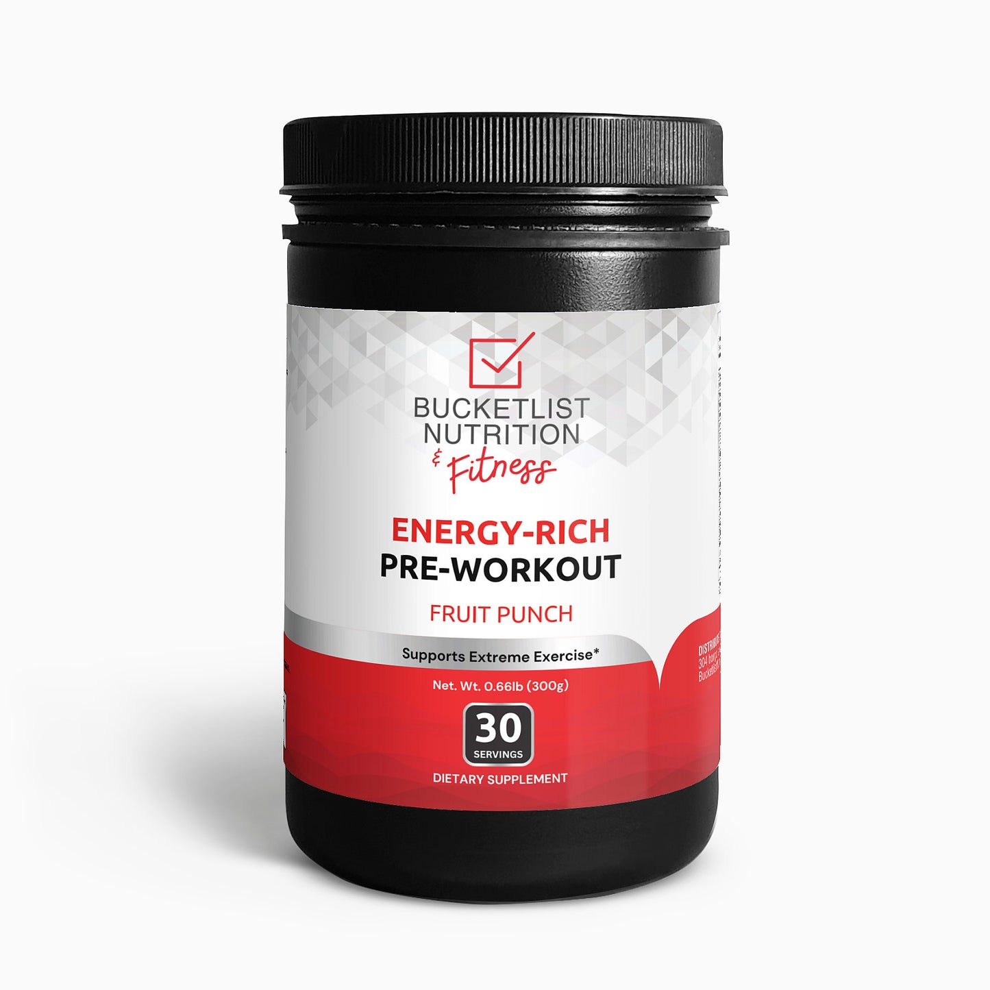 Energy-Rich Pre-Workout Powder (Fruit Punch)